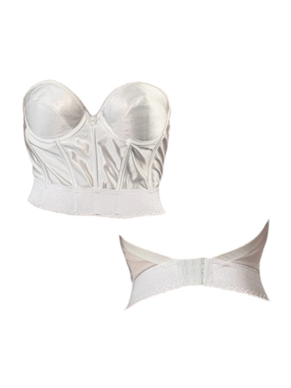 Vintage Carnival Satin Longline Strapless Bustier Bra